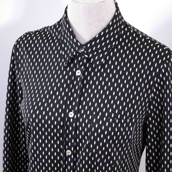 Vintage 1990s Dolce and Gabbana blouse sz L, J&ANS polyester ladies dress shirt - Picture 1 of 9